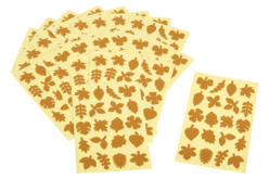 Stickers feuilles d'arbres en papier kraft - 400 pcs - Gommettes d'Automne – 10doigts.fr